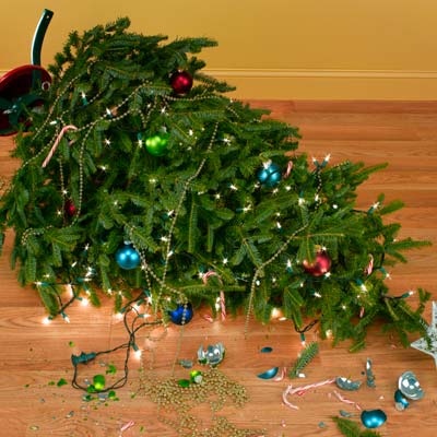 broken xmas tree